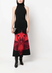 Alexander McQueen Ethereal Orchid-jacquard maxi dress