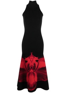 Alexander McQueen Ethereal Orchid-jacquard maxi dress