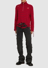 Alexander McQueen Half-zip Wool Turtleneck Sweater