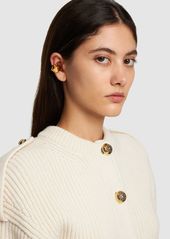 Alexander McQueen Hexagonal Brass Mono Ear Cuff
