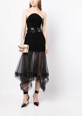 Alexander McQueen high-low hem midi skirt