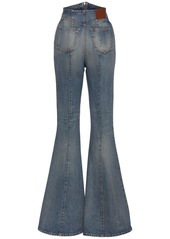 Alexander McQueen High Rise Denim Bellbottoms