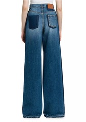 Alexander McQueen High-Rise Wide-Leg Denim Jeans
