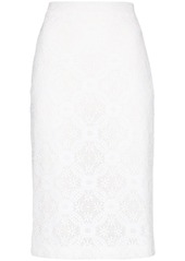 Alexander McQueen high-waist lace pencil skirt