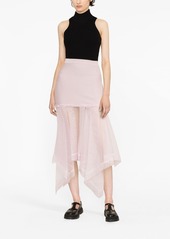 Alexander McQueen high-waisted tulle midi skirt