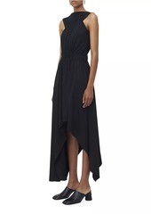 Alexander McQueen Jersey Curved Ruched Midi-Dress