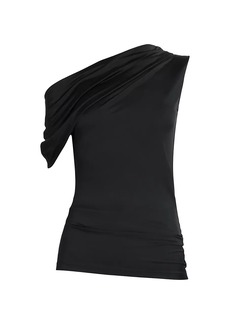 Alexander McQueen Jersey Drop-Shoulder Top