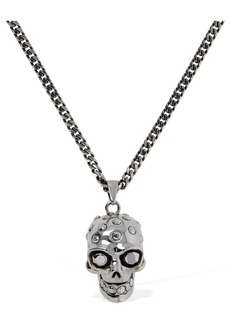 Alexander McQueen Jeweled Skull Brass Necklace