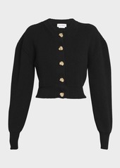 Alexander McQueen Knit Cardigan with Gold Knot Buttons