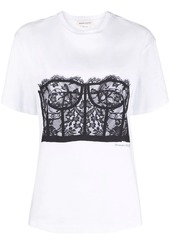 Alexander McQueen lace corset T-shirt