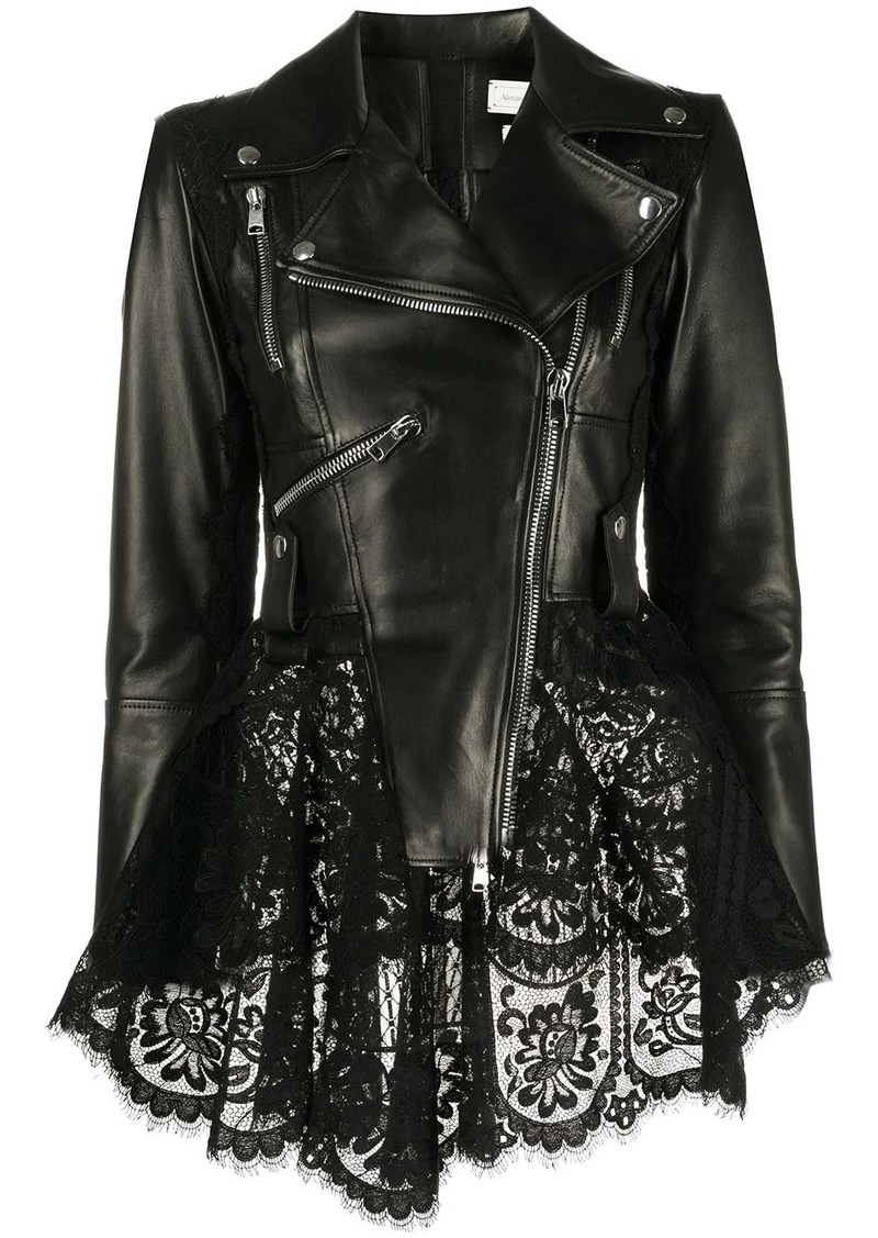 alexander mcqueen lace peplum jacket