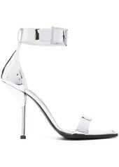 Alexander McQueen 100mm metallic leather sandals