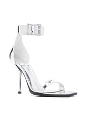 Alexander McQueen 100mm metallic leather sandals