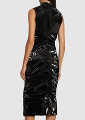 Alexander McQueen Laminated Stretch Jersey Dress