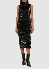 Alexander McQueen Laminated Stretch Jersey Dress