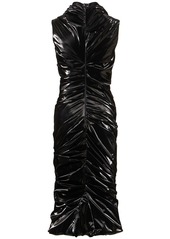 Alexander McQueen Laminated Stretch Jersey Dress