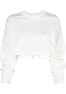 Alexander McQueen layered cropped sweatshirt