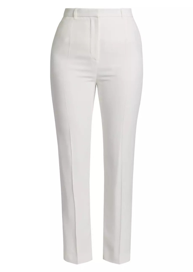 Alexander McQueen Leaf Crepe Ankle-Crop Pants