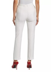 Alexander McQueen Leaf Crepe Ankle-Crop Pants