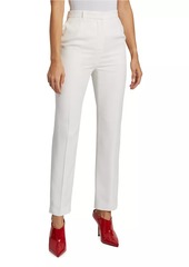 Alexander McQueen Leaf Crepe Ankle-Crop Pants