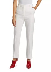 Alexander McQueen Leaf Crepe Ankle-Crop Pants