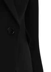 Alexander McQueen Leaf Crepe Single Breasted Fitted Jacket