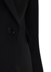 Alexander McQueen Leaf Crepe Single Breast Fitted Blazer