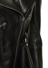 Alexander McQueen Leather Biker Jacket W/ Peplum