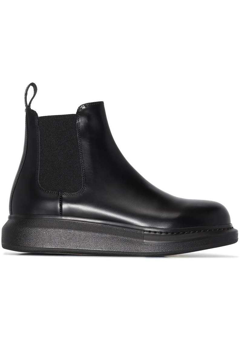 Alexander McQueen leather chelsea boots