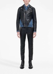 Alexander McQueen leather cropped slim-fit trousers