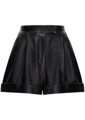 Alexander McQueen leather mini shorts