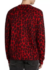 Alexander McQueen Leopard Crewneck Sweater