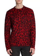 Alexander McQueen Leopard Crewneck Sweater