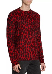 Alexander McQueen Leopard Crewneck Sweater