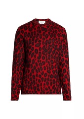 Alexander McQueen Leopard Crewneck Sweater