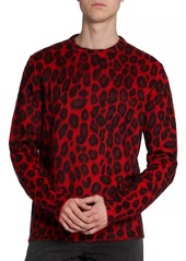 Alexander McQueen Leopard Crewneck Sweater