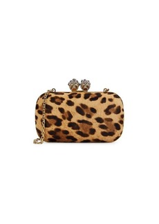 Alexander McQueen Leopard Print Calf Hair Evening Bag