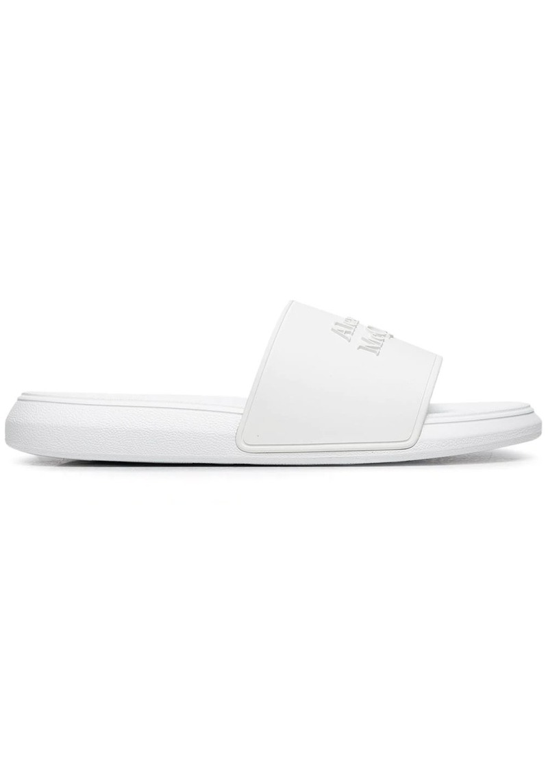 Alexander McQueen logo-embellished flat slides