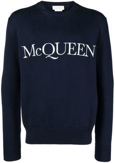 Alexander McQueen logo-embroidered jumper