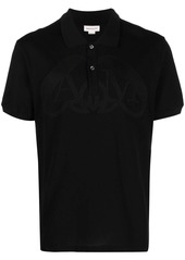 Alexander McQueen Cut Seal-appliqué polo shirt