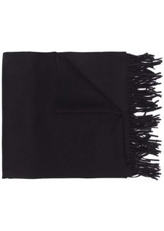 Alexander McQueen logo-embroidered tasseled scarf