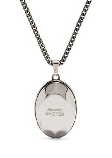 Alexander McQueen logo-engraved pendant necklace