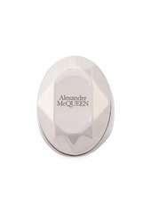 Alexander McQueen Logo Faceted Stone Ring