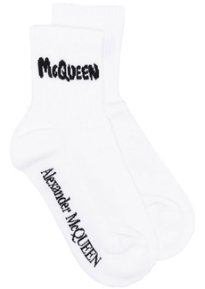 Alexander McQueen logo-intarsia socks
