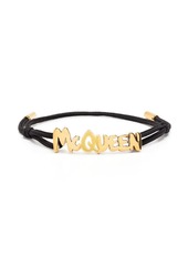 Alexander McQueen logo lettering adjustable bracelet