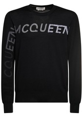 Alexander McQueen Logo Needle Punch Wool Sweater