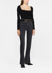 Alexander McQueen logo-patch bootcut jeans