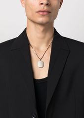 Alexander McQueen logo-pendant box chain necklace