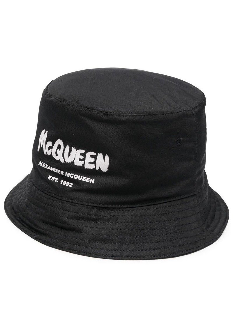 Alexander McQueen logo-print bucket hat