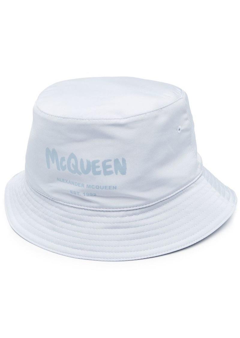 Alexander McQueen logo-print bucket hat